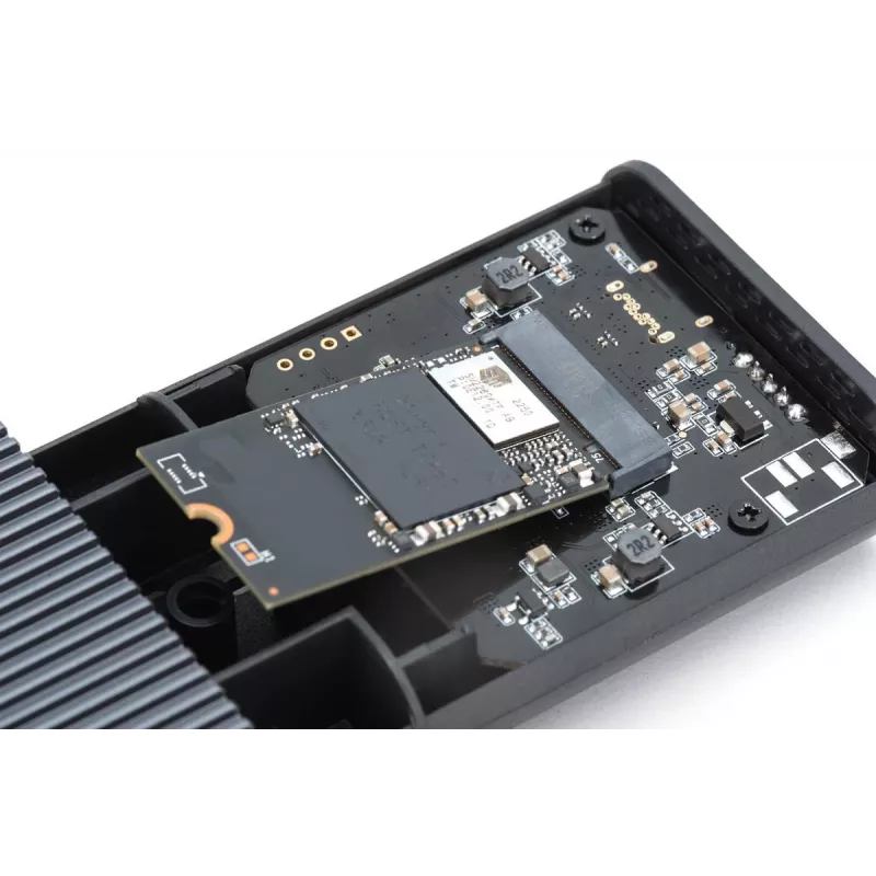 Digitus DA-71158 išorinis M.2 NVMe SSD dėklas USB 4.0 40 Gbps aliuminis be įrankių