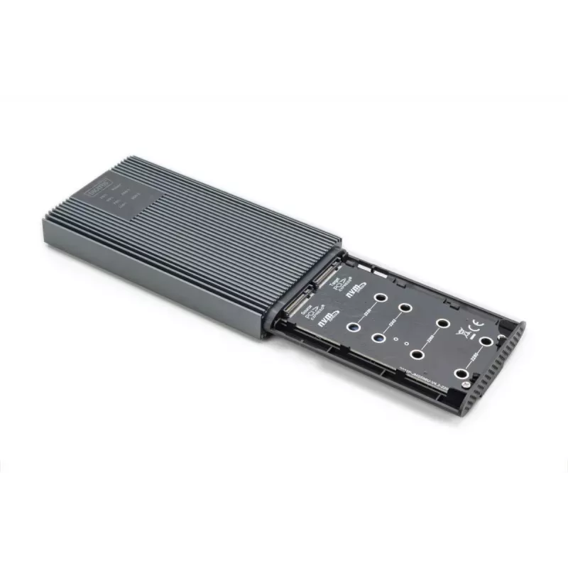 DIGITUS NVMe Clonestation – nešiojama NVMe 20 Gbit/s USB 3.2 Gen2 aliumininė kopijavimo stotelė