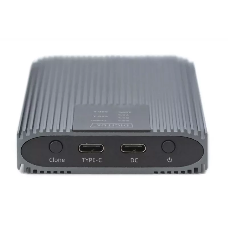 DIGITUS NVMe Clonestation – nešiojama NVMe 20 Gbit/s USB 3.2 Gen2 aliumininė kopijavimo stotelė