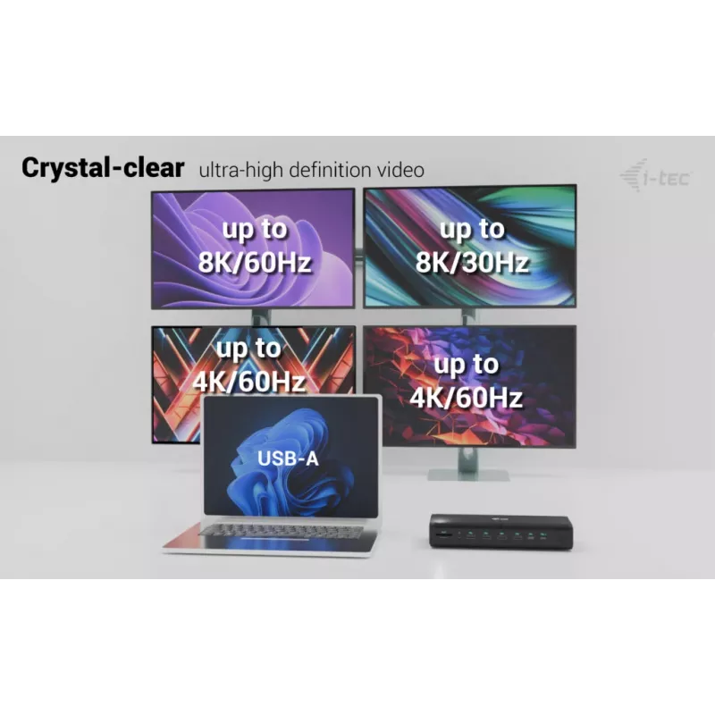 i-tec Universal 6x 4K/60Hz dokų stotelė su 140W įkrovimu