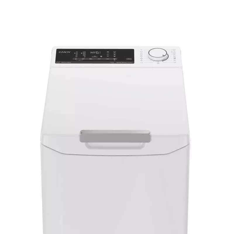 Candy TCA274TM4-S Skalbimo mašina su viršutiniu pakrovimu 7 kg 1200 aps./min Balta