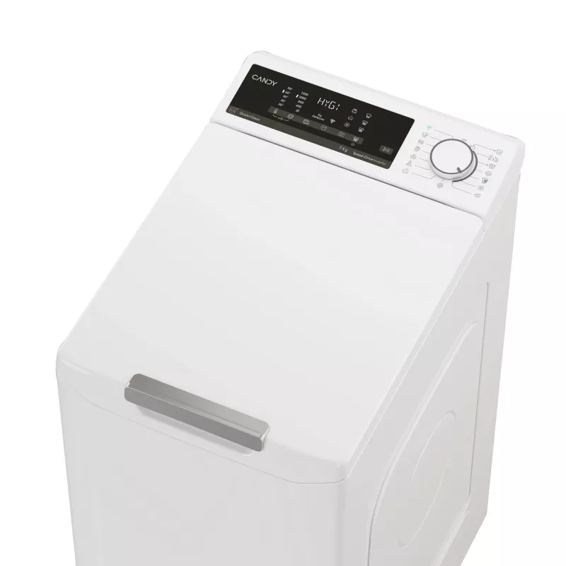 Candy TCA274TM4-S Skalbimo mašina su viršutiniu pakrovimu 7 kg 1200 aps./min Balta