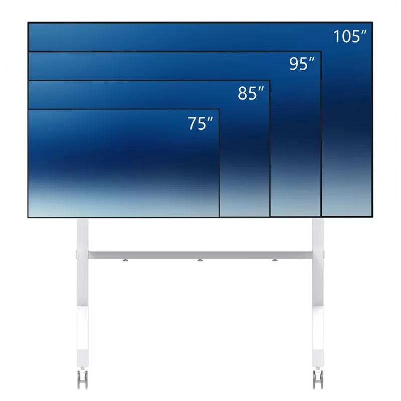 Neomounts FL50-575WH1 TV vežimėlis 65-115 colių – greitas montavimas – TÜV