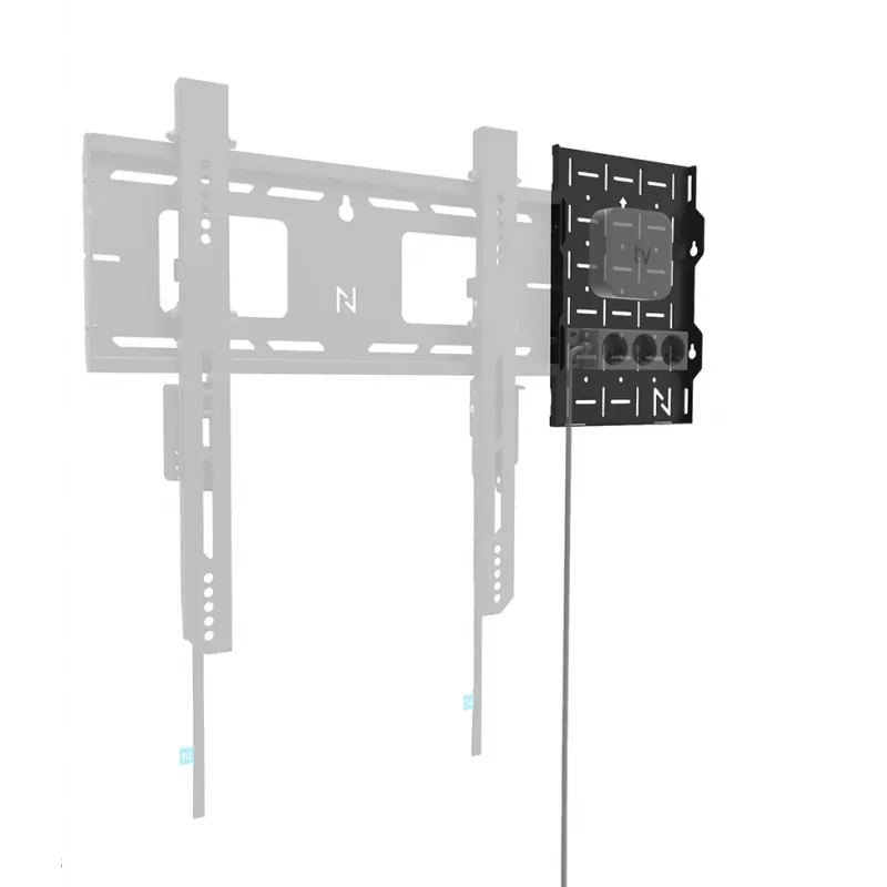 Neomounts AWL05-750BL AV lentyna aparatūrai – universali, sieninė, iki 10 kg, juoda, plieninė, 204 mm