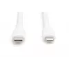 Digitus USB-C – Lightning silikoninis laidas 1m baltas 60W 3A