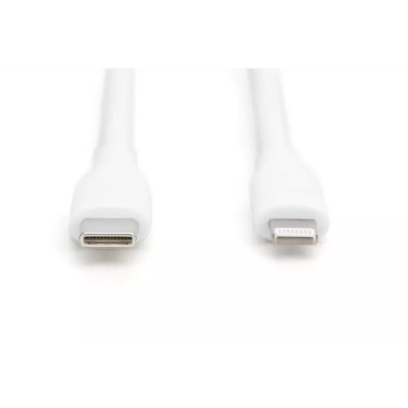 Digitus USB-C – Lightning silikoninis laidas 1m baltas 60W 3A