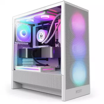 NZXT H7 Flow 2024 RGB Mid Tower korpusas baltas