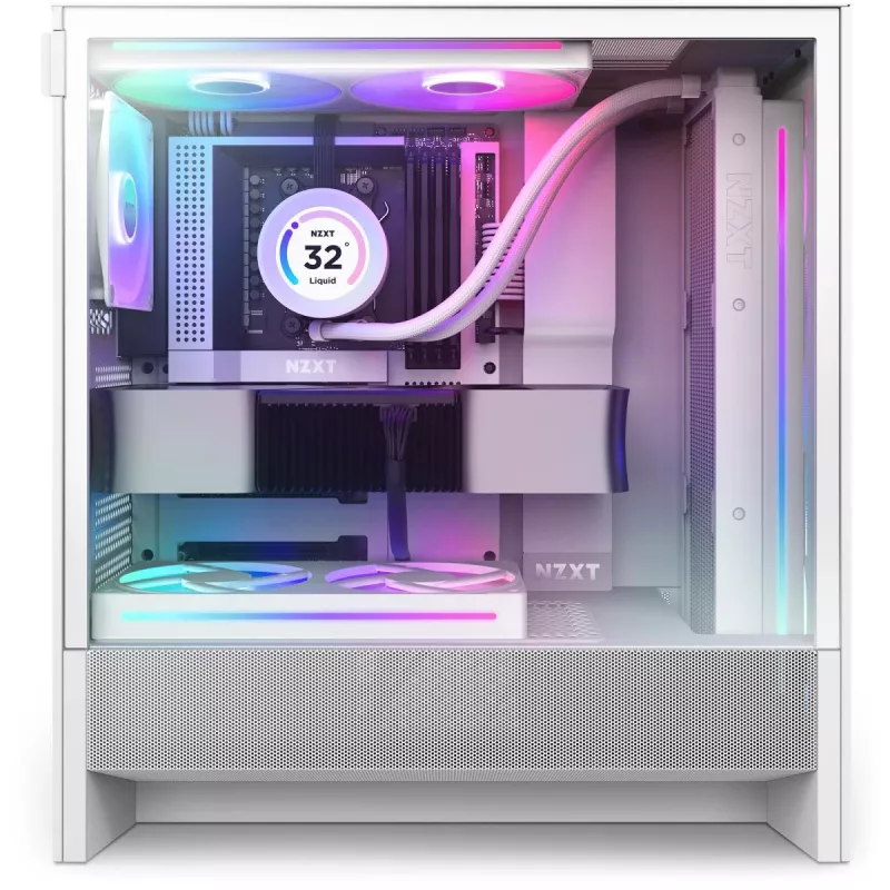 NZXT H7 Flow 2024 RGB Mid Tower korpusas baltas