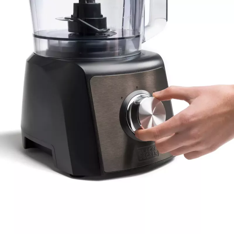 Virtuvinis kombainas Black & Decker BXFPA1200E — 1200 W, 1,5 L dubuo, 2 greičiai, pulsas, nerūdijančio plieno korpusas