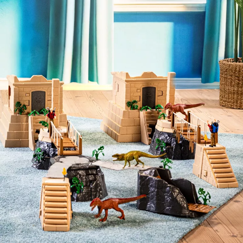 Schleich Dinozaurų šventyklos užkariavimo mega rinkinys Įvairiaspalvis