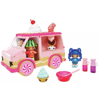 MGA Entertainment Yummiland Lipgloss Truck – lėlių priekaba su lūpų blizgio gamybos rinkiniu