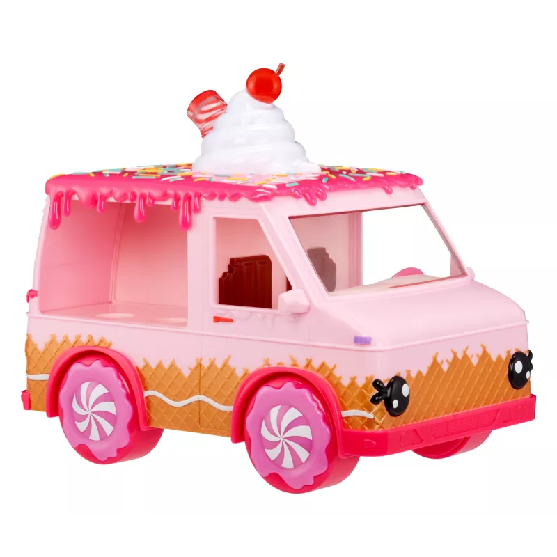 MGA Entertainment Yummiland Lipgloss Truck – lėlių priekaba su lūpų blizgio gamybos rinkiniu