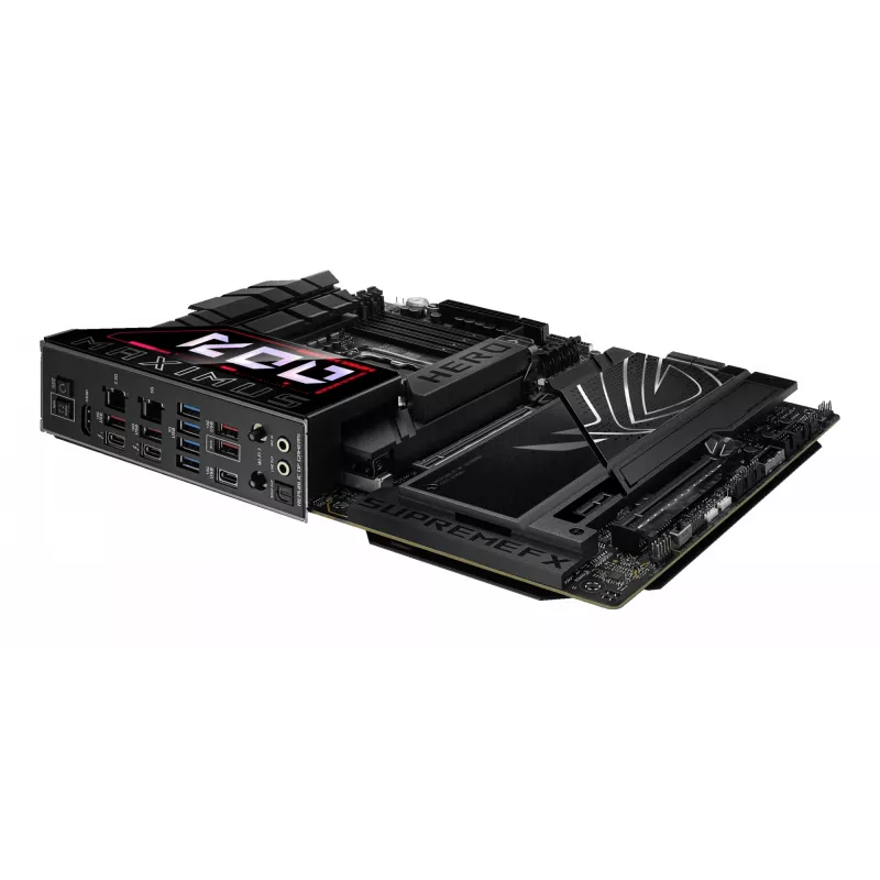 Motininė plokštė ASUS ROG MAXIMUS Z890 HERO – Intel Z890, LGA 1851, ATX, DDR5, 4 DIMM, 6x M.2, Wi‑Fi 7, 2.5Gb LAN