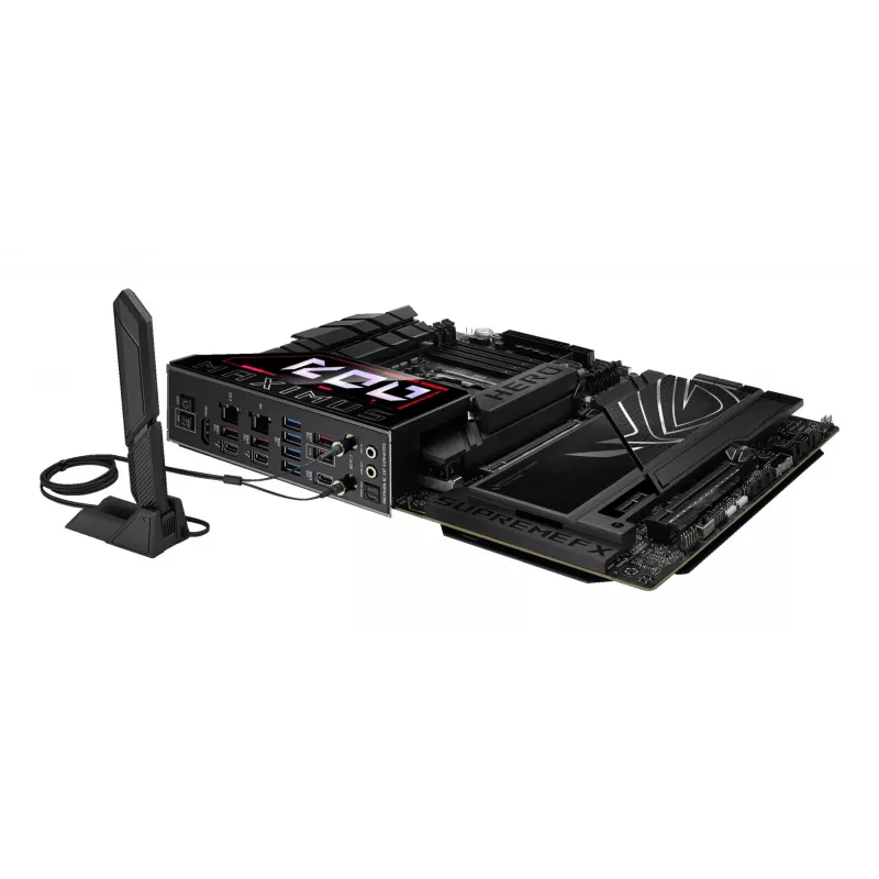 Motininė plokštė ASUS ROG MAXIMUS Z890 HERO – Intel Z890, LGA 1851, ATX, DDR5, 4 DIMM, 6x M.2, Wi‑Fi 7, 2.5Gb LAN