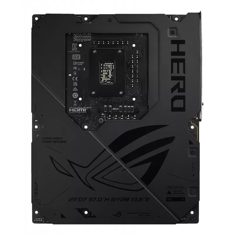 Motininė plokštė ASUS ROG MAXIMUS Z890 HERO – Intel Z890, LGA 1851, ATX, DDR5, 4 DIMM, 6x M.2, Wi‑Fi 7, 2.5Gb LAN