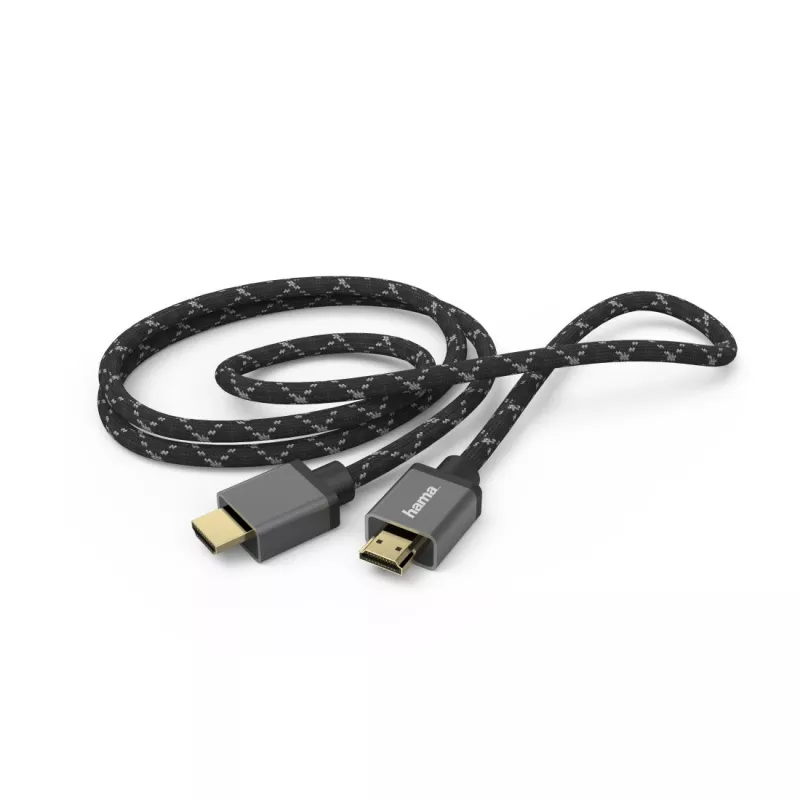 Hama 00205240 HDMI laidas 3 m HDMI A tipo (standartinis) juodas, pilkas