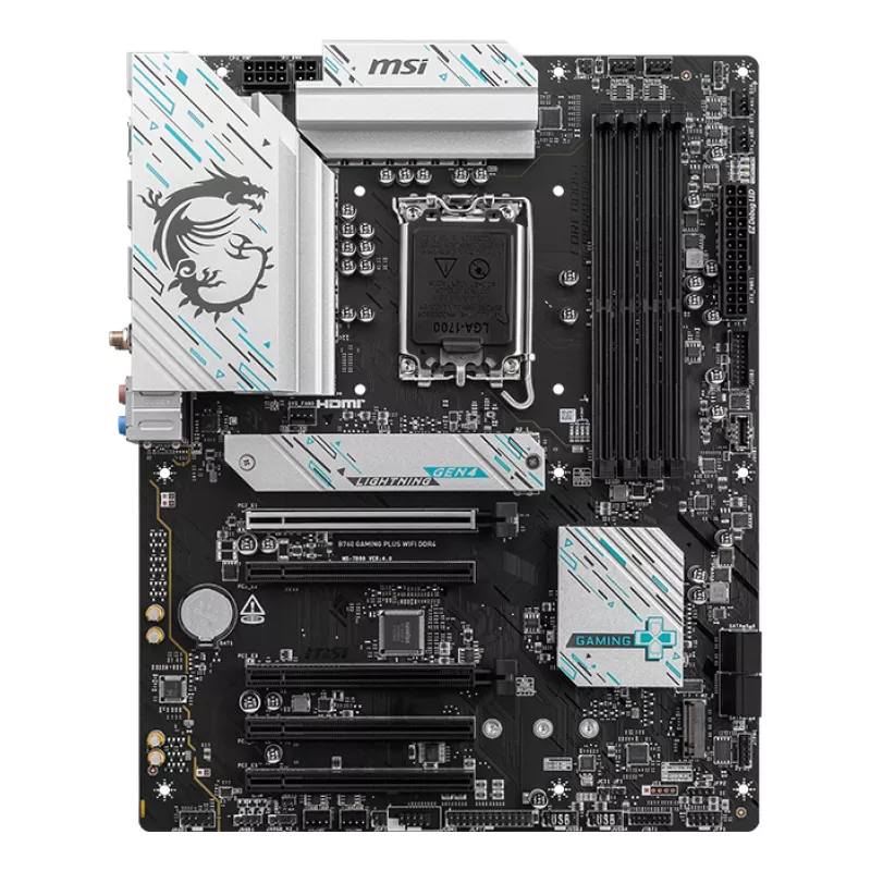 MSI B760 GAMING PLUS WIFI DDR4 pagrindinė plokštė Intel B760 LGA 1700 ATX