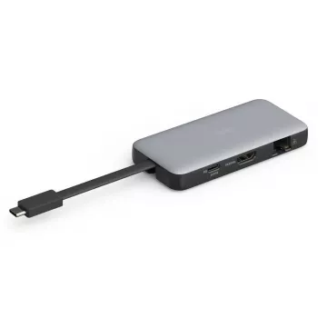 DIGITUS USB-C kelioninė stotelė, 7 prievadai - HDMI / 2x USB-A 3.2 Gen 1 / GbE / SD / MicroSD - 100W USB-C Power Delivery