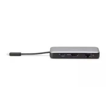 DIGITUS USB-C kelioninė stotelė, 7 prievadai - HDMI / 2x USB-A 3.2 Gen 1 / GbE / SD / MicroSD - 100W USB-C Power Delivery