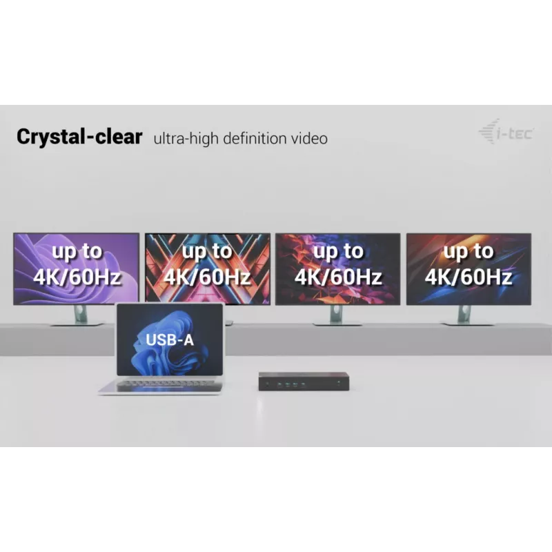 i-tec Universal 5x 4K/60Hz dokų stotelė su 100W įkrovimu