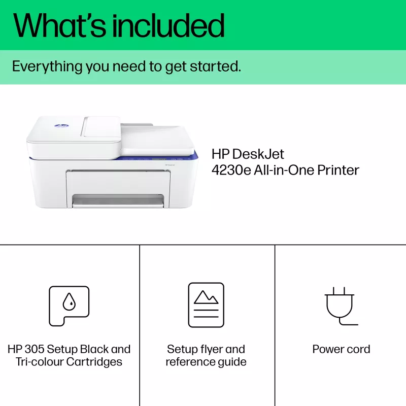 HP DeskJet 4230e belaidis daugiafunkcis spausdintuvas (spausdinimas, kopijavimas, skenavimas) su Instant Ink