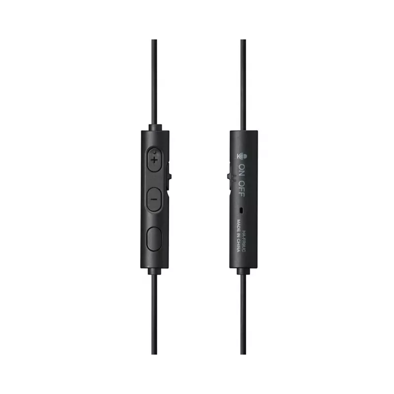 Laidinė ausinė JVC HA-FR9UC su USB-C, 9,2 mm tvarkyklės, 5–22000 Hz, įmontuotas mikrofonas ir valdymas, 1,2 m laidas, juoda