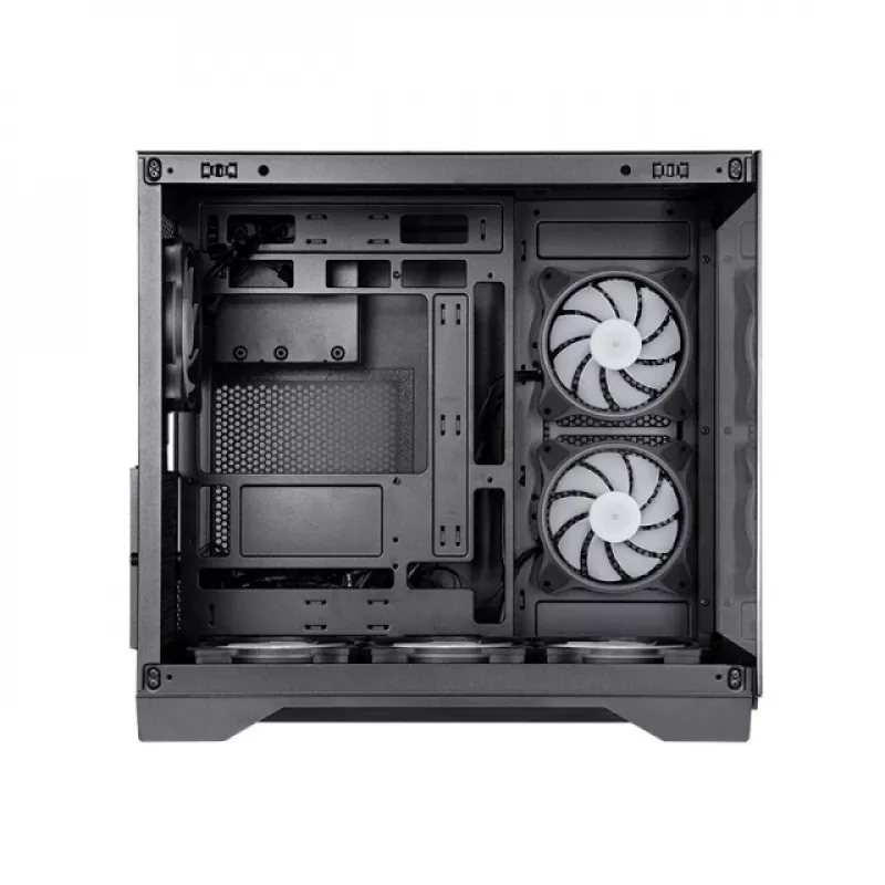 Chieftec Visio GM-30B-TG-OP juodas kompiuterio korpusas su dviem grūdinto stiklo plokštėmis
