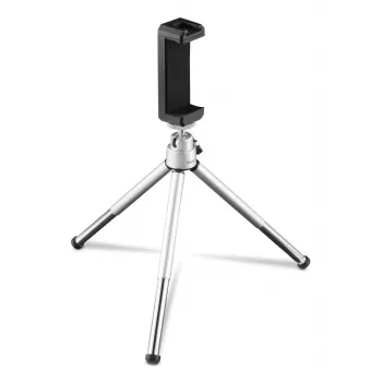 Hama Fancy 2in1 Mini Trikojis Mobiliesiems Telefonams ir Fotoaparatams (¼), Kelioninis Trikojis, 16 cm, sidabrinis
