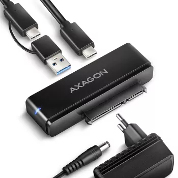 Axagon ADSA-FPX USB-C 10Gbps FAST PORT X adapter 2.5/3.5 colio SSD/HDD