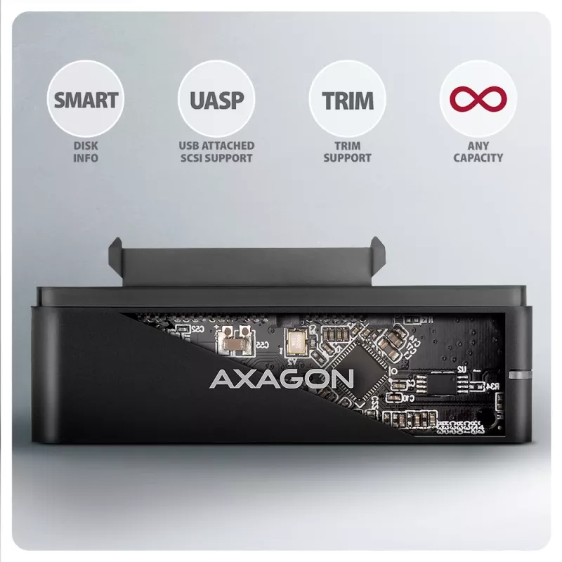 Axagon ADSA-FPX USB-C 10Gbps FAST PORT X adapter 2.5/3.5 colio SSD/HDD
