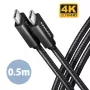 Axagon BUCM32-CM05AB SPEED+ USB-C <> USB-C 20Gbps/100W laidas 0,5 m