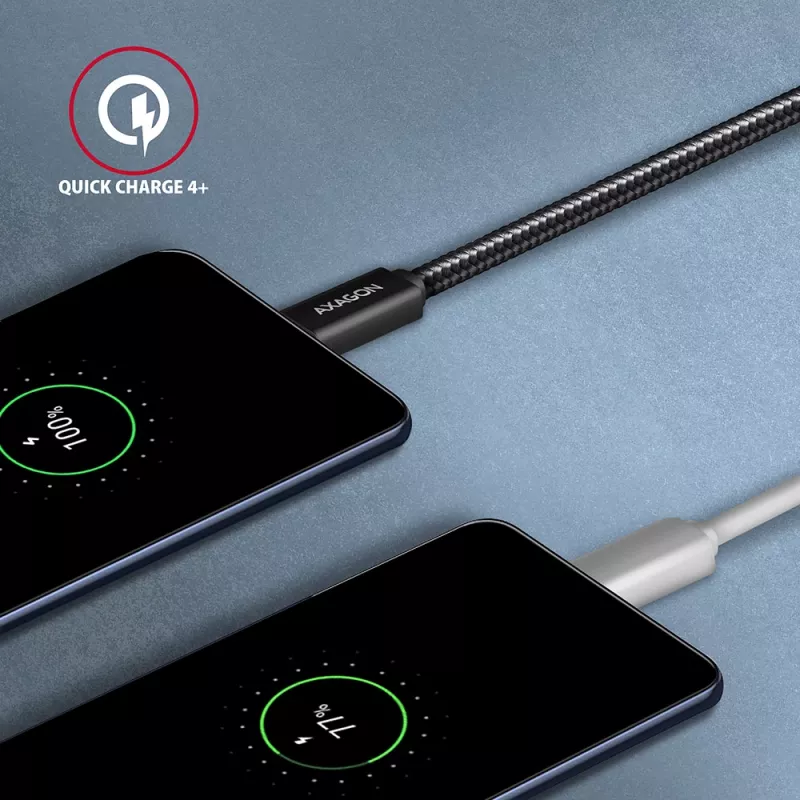 Axagon BUCM32-CM05AB SPEED+ USB-C <> USB-C 20Gbps/100W laidas 0,5 m