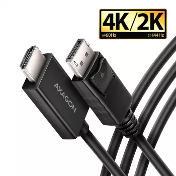 Axagon RVD-HI20C2 DisplayPort į HDMI 2.0b laidas 1,8 m, 4K/60Hz