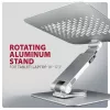 Axagon STND-LR Aliumininis stovas su 360° sukimu nešiojamiesiems kompiuteriams 10 inch–17,3 inch