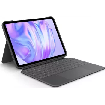 LOGITECH Combo Touch iPad Pro pilkai grafito spalvos QWERTY UK klaviatūros dėklas