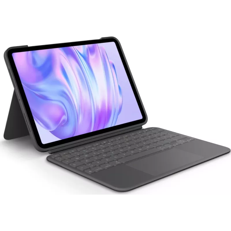 LOGITECH Combo Touch iPad Pro pilkai grafito spalvos QWERTY UK klaviatūros dėklas