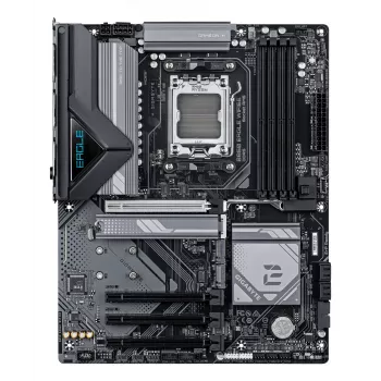 GIGABYTE B850 EAGLE WIFI6E pagrindinė plokštė – AMD Ryzen 9000 serijos procesoriams, 8+2+2 fazių skaitmeninis VRM, iki 8200MHz DDR5 (OC), 1xPCIe 5.0 + 2xPCIe 4.0 M.2, GbE LAN, Wi-Fi 6E, USB 3.2 Gen 2