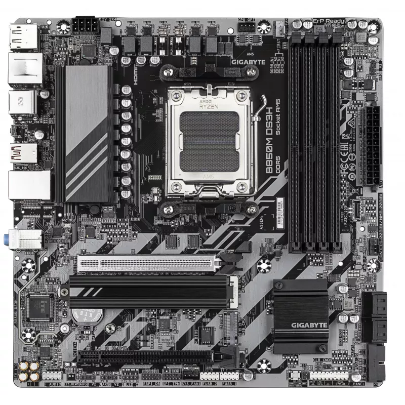 Motininė plokštė GIGABYTE B850M DS3H, AMD AM5, DDR5, PCIe 5.0