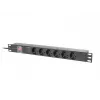 PDU Lanberg PDU-06F-0200-BK 6 lizdų 1U juodas