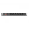 PDU Lanberg PDU-06F-0200-BK 6 lizdų 1U juodas