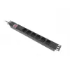 PDU Lanberg PDU-06F-0200-BK 6 lizdų 1U juodas
