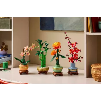 Dekoratyvinis LEGO Icons modelinis augalas — LEGO 10344 Lucky Bamboo Botaninė kolekcija, 325 dalių, 290 mm aukštis