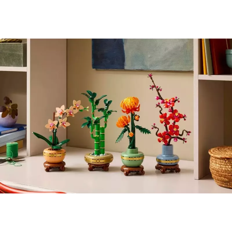 Dekoratyvinis LEGO Icons modelinis augalas — LEGO 10344 Lucky Bamboo Botaninė kolekcija, 325 dalių, 290 mm aukštis