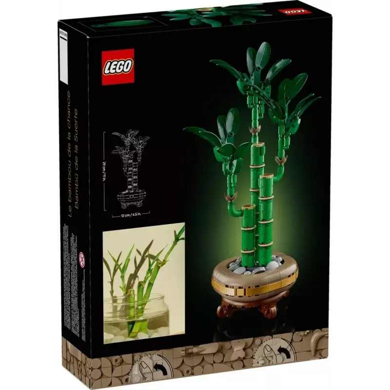 Dekoratyvinis LEGO Icons modelinis augalas — LEGO 10344 Lucky Bamboo Botaninė kolekcija, 325 dalių, 290 mm aukštis