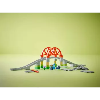 LEGO DUPLO geležinkelio tiltas ir lenkti bėgiai 10426