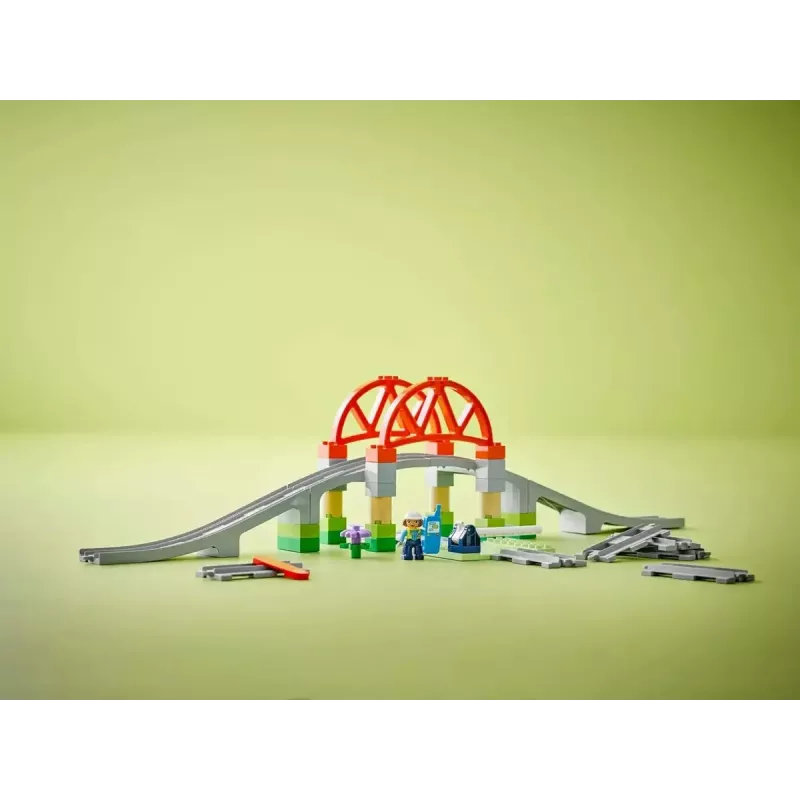 LEGO DUPLO geležinkelio tiltas ir lenkti bėgiai 10426