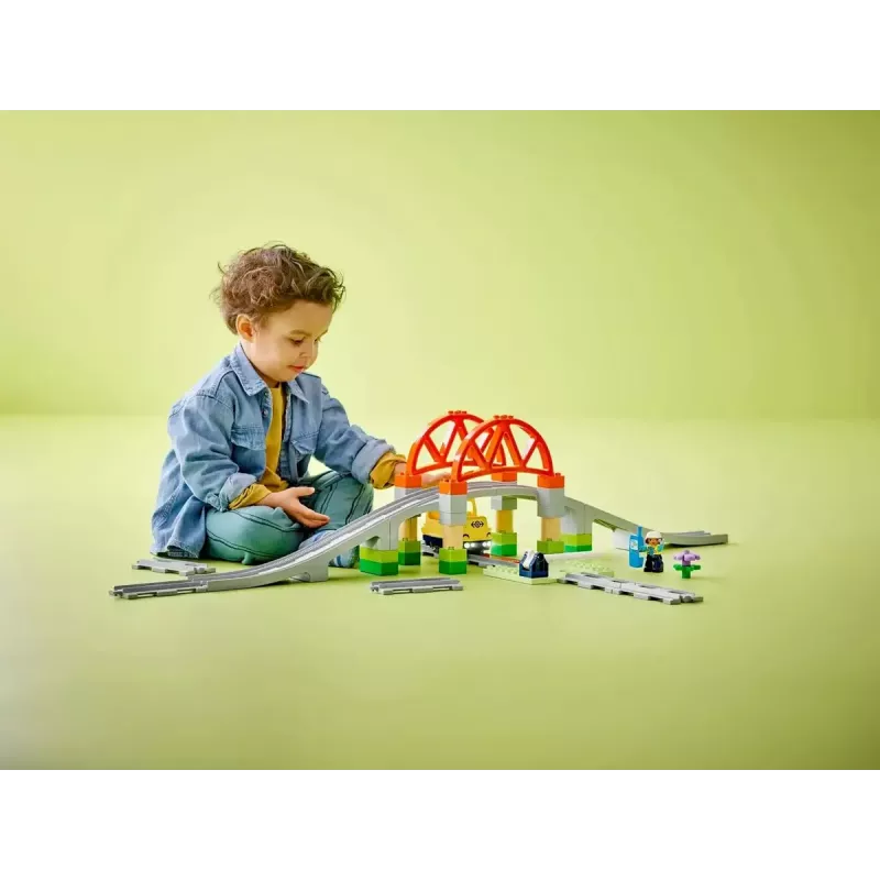 LEGO DUPLO geležinkelio tiltas ir lenkti bėgiai 10426