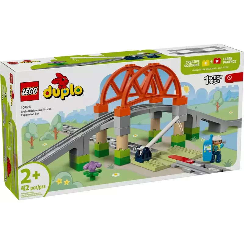 LEGO DUPLO geležinkelio tiltas ir lenkti bėgiai 10426
