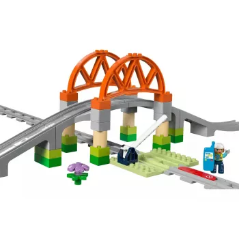 LEGO DUPLO geležinkelio tiltas ir lenkti bėgiai 10426
