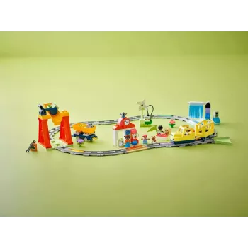 Traukinukas LEGO DUPLO 10428 Didysis interaktyvus bendruomenės traukinys – didelis motorizuotas traukinukas mažiems vaikams